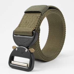 China EDC Tactical Cotton Canvas Belt Metal Buckle 3.7cm Width wholesale