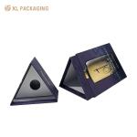 OEM Luxury Triangle Shape Cardboard Wine Bottle Box Rigid Paper Gift Packaging
