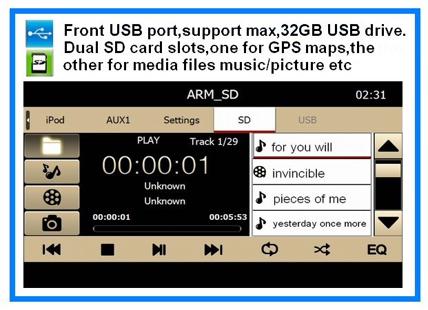 Ouchuangbo autoradio DVD stereo navi for Fiat Idea Lancia Musa 2004-2008 USB SD MP3 SWC