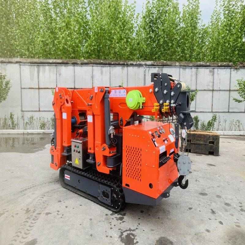 3 Ton 5 Ton 8 Ton Double Power Spider Crawler Crane With Fly Jib