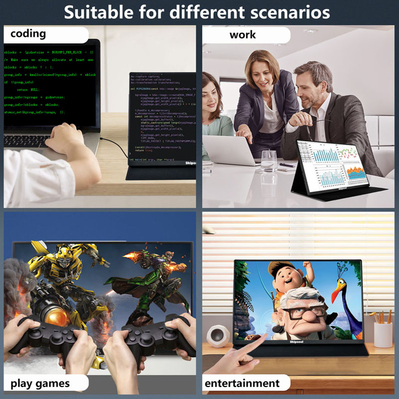 Laptop LCD 15.6inch Portable Monitor Screen IPS Full HD HDMI 250cd/M