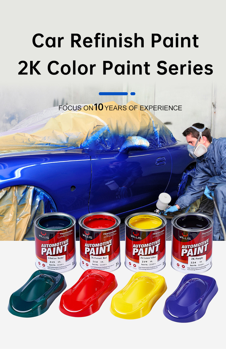 Quick Drying Auto Body Metal Filler 2k Automotive Spray Paint Purple Red