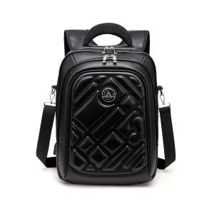 China Pu Leather Waterproof Custom Travel Backpack Purse Laptop USB For Man 42x32x14cm wholesale