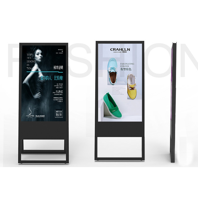 Portable Alone Standing Hollow Bottom 43 Inch LED LCD Poster Digital Menu Board