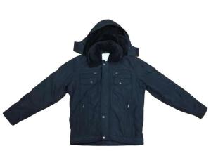 China Lightweight Mens Hooded Padded Jacket Black Mid Length Padded Coat wholesale