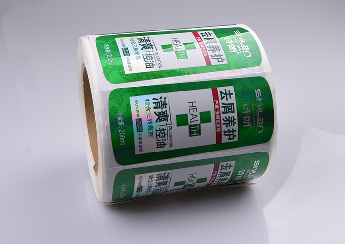 Custom printing high quality shiny self adhesive plastic vinyl shampoo packaging sticker labels