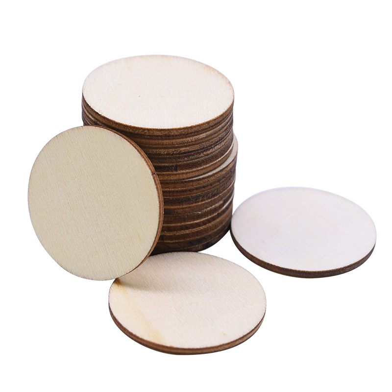 Blank Painting 10cm Unfinished Wood Crafts Pine Wood Discs