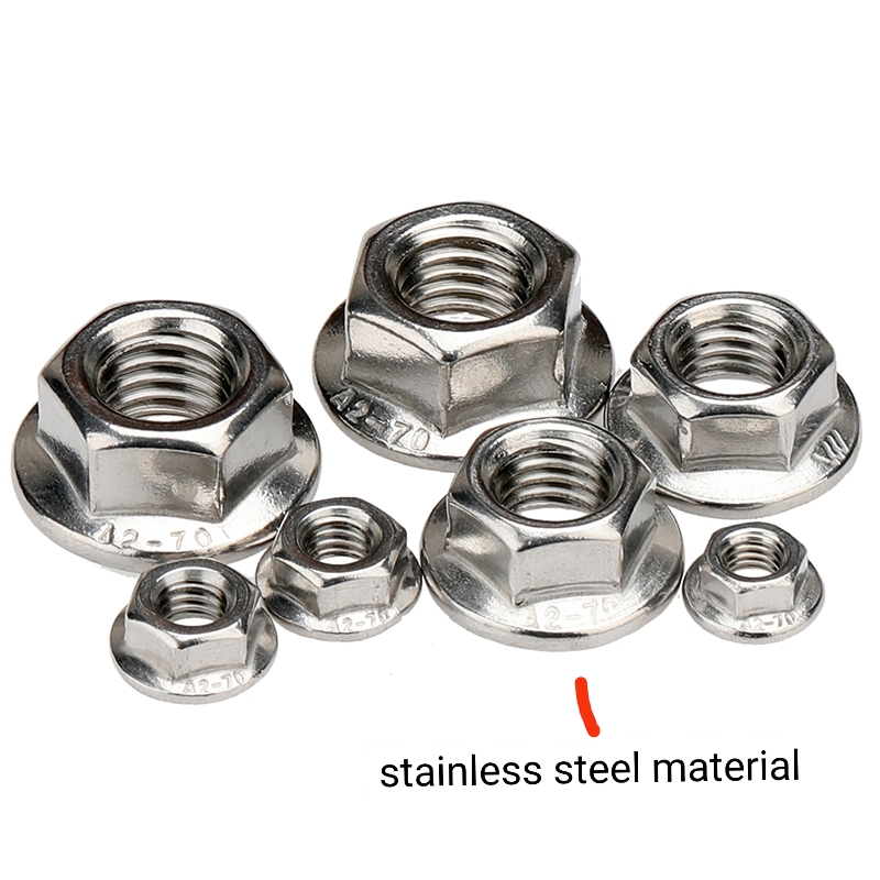 Hex Flanged Nyloc Nuts M7 Cold Galvanized Powder Coated ISO 9001 Approved