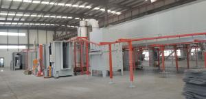 China Professional Spray Coating Line Semi Automatic Centrifugal Mechanism White Blue wholesale