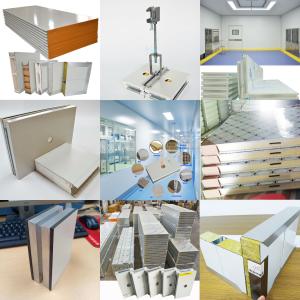 China Lightweight Sandwich Panel Cleanroom Cold Room Pu Panel Wall Grey wholesale