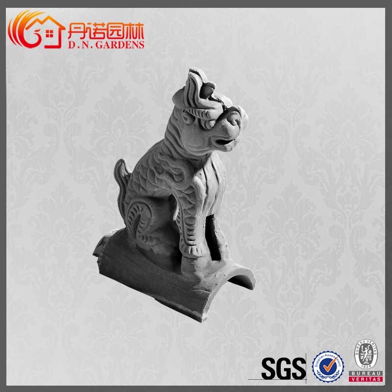 Handmade Dragon Roof Ridge Tile Finial Ornament Traditional Legendary