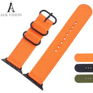 China Watchband for smartwatch applewatch Band straps canvas for iwatch 4/3/2/1 38mm 40 42mm 44 watch band 4 Black Sports Part wholesale