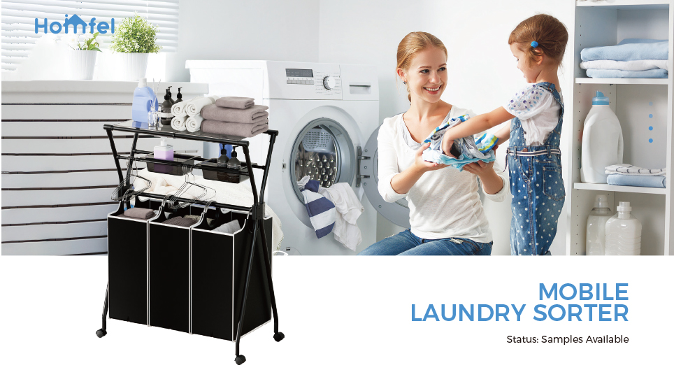 Household Wire Metal Laundry Basket Iron Clothes Hamper 807x432x134mm