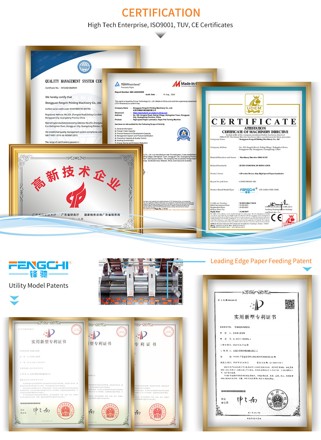 Food Industrial Corrugated Cardboard Paper Laminating Machine for Carton Box Making