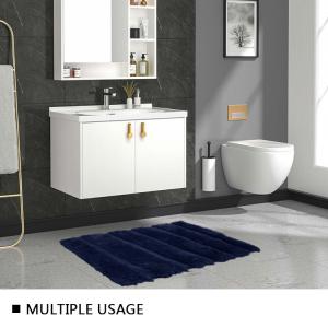 China 17 × 24 Inch Extra Softness Black Bathroom Floor Mats TPR Backing wholesale