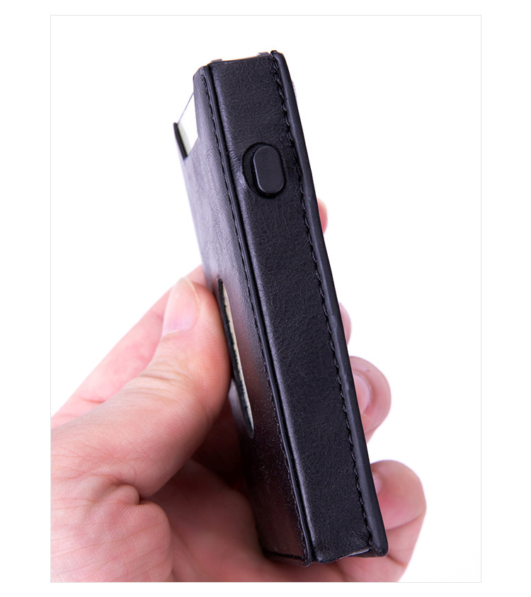 6.5cm * 9.8cm * 1.6cm Package Size Custom Logo Packaging Real Leather Credit Cards Holders
