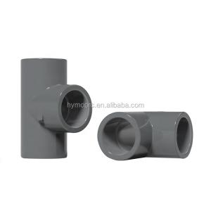 China White Grey Blue Color PN10 UPVC Tee for Water Supply Plumbing Fittings in DIN Standard wholesale