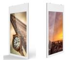0.8mm Bezel 1920x1080 Double Sided Hanging Display 43"