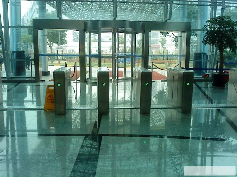 Automatic Subway Access Control Gate Turnstile 304 Stainless Steel With IC Card Reader