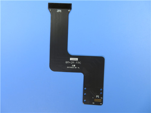 4 Layer 0.3mm Flexible PCB Board With Black Mask