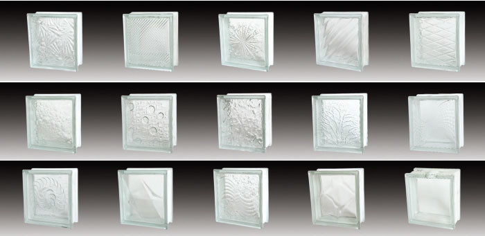 hollow clear glass block brick