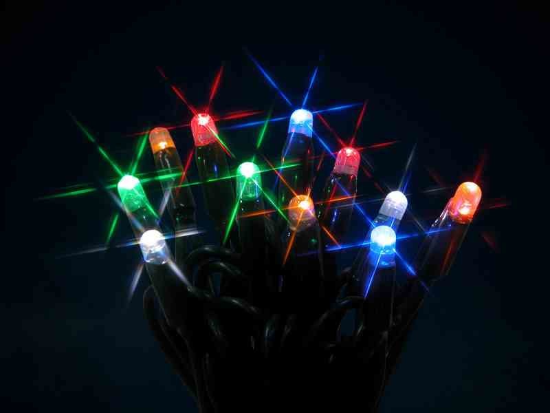 230V extendable LED play light string, rubber cable, IP44, CE, RosH, party light string, garland, LED-PLR-100-10M-230V-W