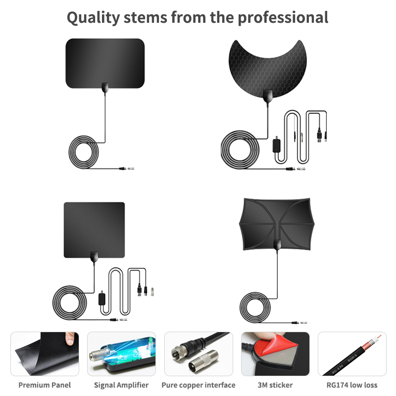 Indoor Hdtv Free View Active Malaysia Rotor Ship Satellite Digital TV Antenna with Amplifier