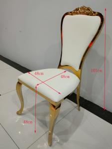 China Vacuum Gilt 48cm 107cm Stainless Steel Dining Chair wholesale