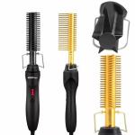 Household Hot Hair Straightener Ceramic Electric Hair Straightening Comb Curling