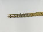 One Row Line Progressive Forming Brass Stamping Parts For Straight / Earthing