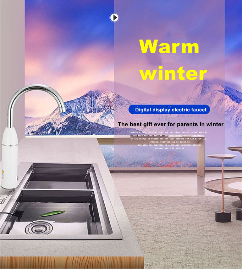 3KW Digital Control Electric Faucet 0.04-0.5MPA Instant Heater Tap RoHs