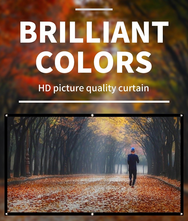 60 Inch Portable Foldable Soft Screen Spandex Customizable Projector Screen For Educational Business Anti-Wrinkle