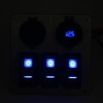 IP65 3 Gang Rocker Switch Panel