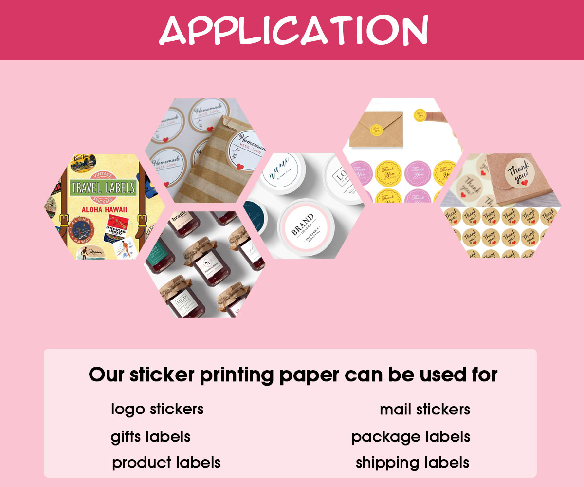 Strong Adhesive Glossy A4 200g Blank Sticker Paper