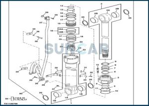 China DEERE-4686321 Boom Cylinder Seal Kit for DEERE 2954D 2554 wholesale