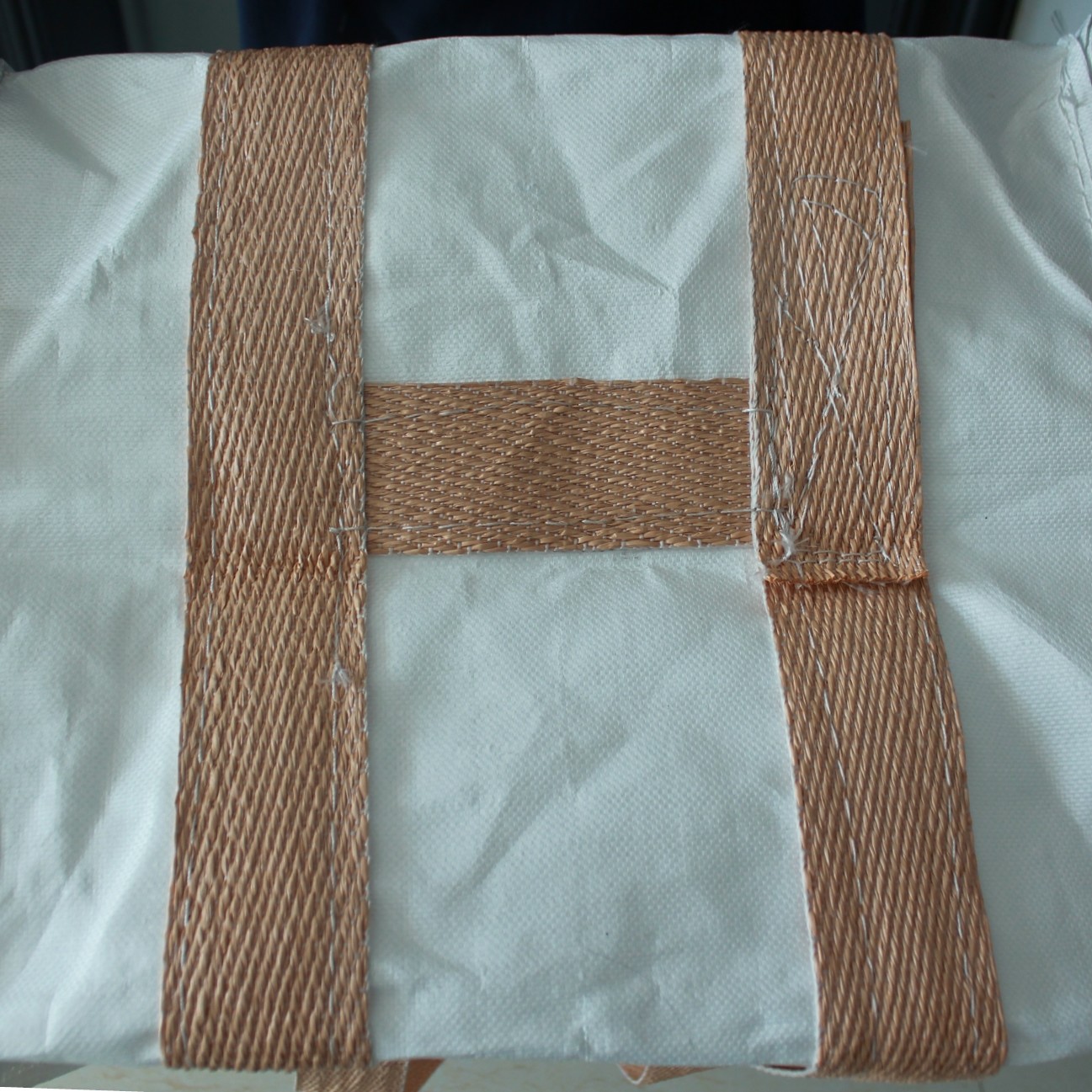 Fully Belted 1 Ton Bulk Bag Square Full Open Top Available Side Discharge Design