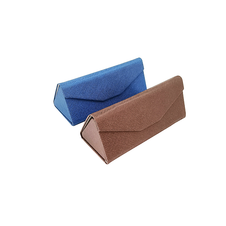 Triangle Foldable Eyeglass Case Spectacles Box Safe Closure And Easy Opening