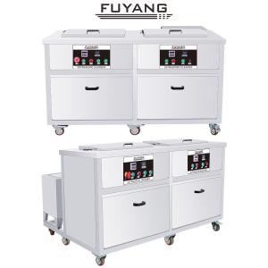 China 1800w Dual Slots Engine Ultrasonic Cleaner 135Liter Stainless Steel Dring Tank wholesale