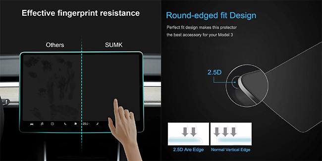 Model 3 Y Tempered Glass Screen Protector Model 3 Model Y 15" Center Control Touch Screen Car Navigation
