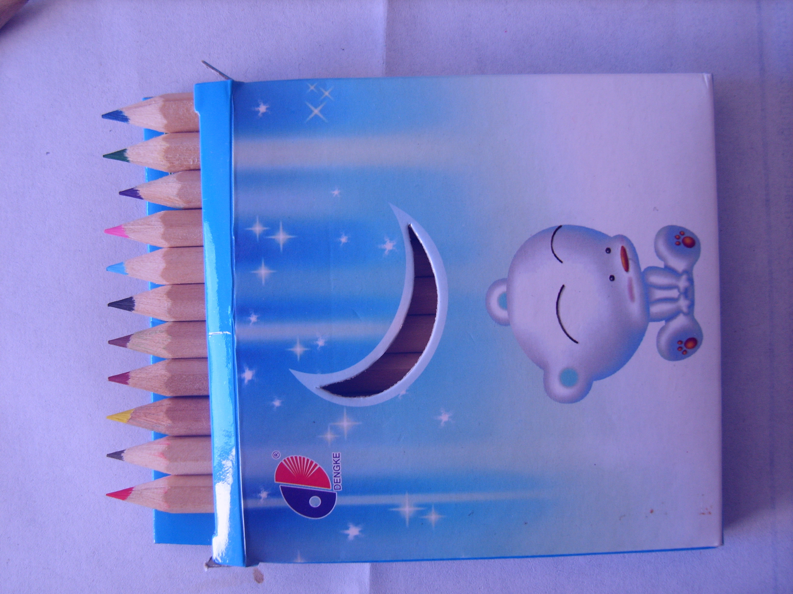 Colored Stick Head Wood Graphite Sketch Drawing HB Pencils