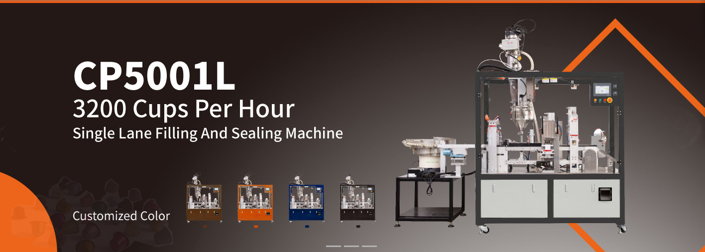 linear coffee capsule filling and sealing machine with nitrogen flushing function