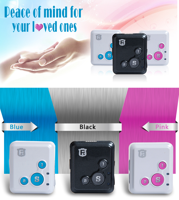 Sos panic button small personal gps tracker mini for kids baby old people rf-v16