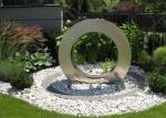 Garden Design Ring Shape Stainless Steel Water Feature Fountain Corrosion