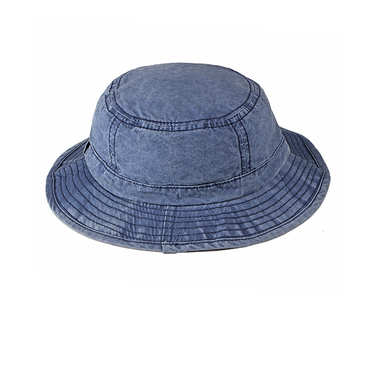 Ladies Blue Tie Dye Men'S Boonie Bucket Hats , Washed Denim Fishing Hat