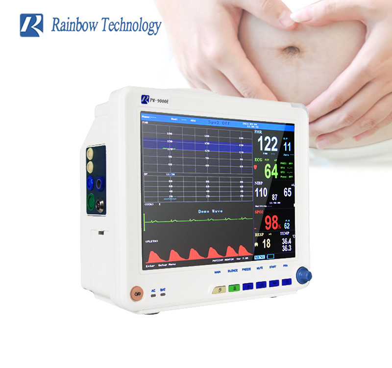 Multi Parameter Maternal Fetal Monitor Optional Mobile Cart For Pregnant