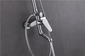 China Anti Rust Bathtub Shower Faucet Sets Polished Surface 1.5m Soft Tube Wear Resistance wholesale