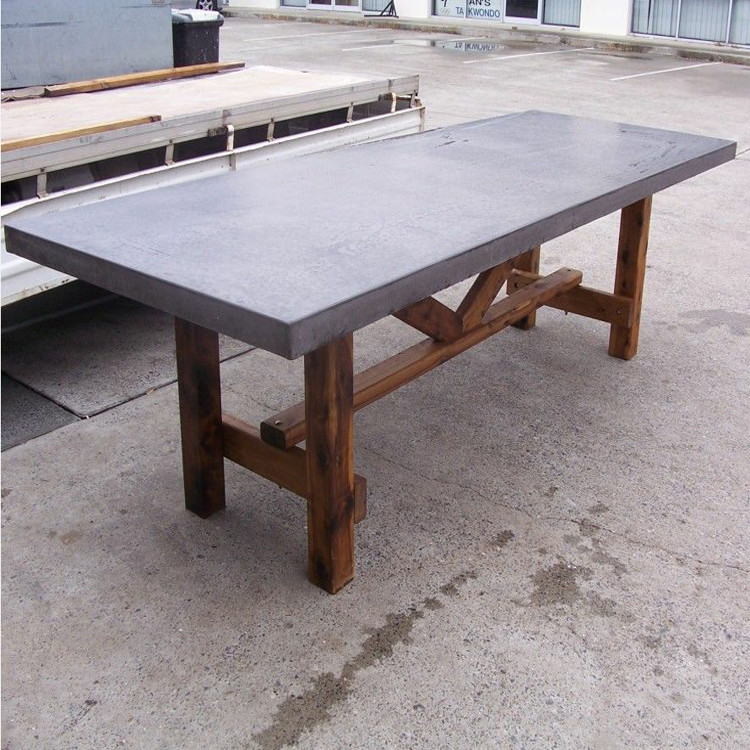 High Quality Sturdy GRC Tables Garden Concrete Furniture Table Sets In Rectangular Round Shapes