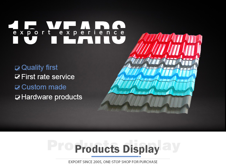 Tolerance 1% PPGI Roof Sheet 275g Colour Coated Steel Roofing