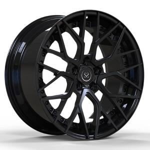 China Satin Matte Black 2 Piece Forged Wheels Dics Spoke Barrel Lip For Mercedes Benz C43 20inch Rims wholesale