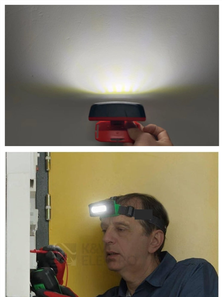Adjustable 2W Motion Sensor Work Headlamp USB Rechargeable 200 Lumens